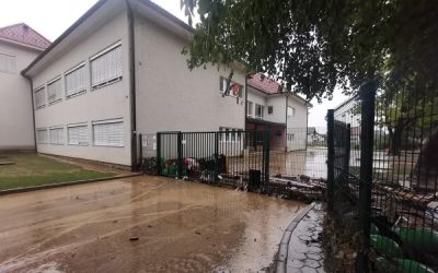 Poplavljena šola v Mostah … zahvala sodelujočim pri čiščenju