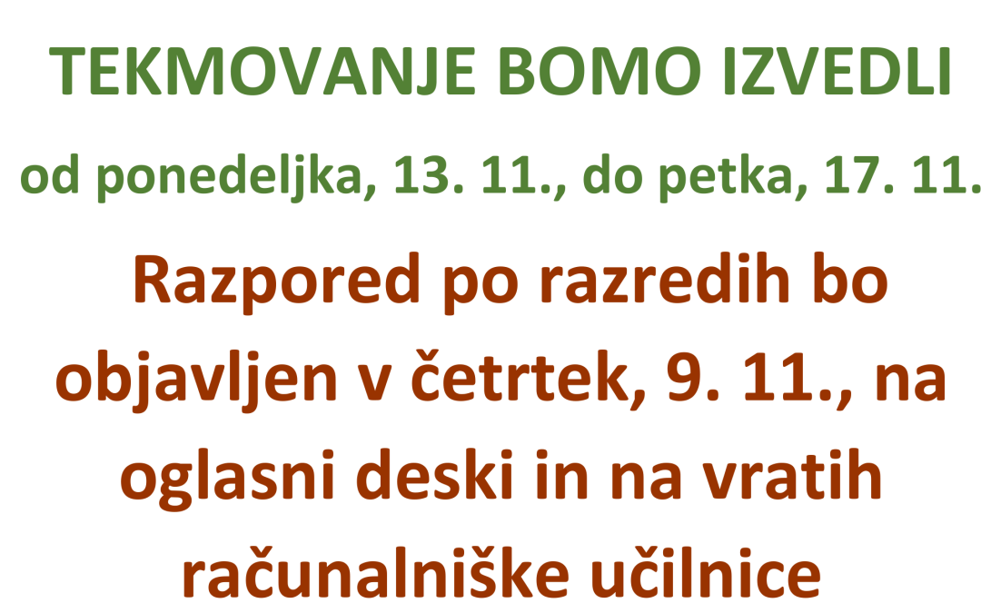 TEKMOVANJE BOBER